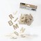 Hampton Art Unfinished Wood Alphabet Letters, 38 Piece Set, 1.8 Inch Wooden Letters for Crafting, Wood Burning, Painting, Staining and Decoupage
